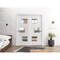 Vdomdoors Sliding Closet Opaque Glass Bypass Doors 64x96 inches Sete 6999 White Silk with Mirror Rails SETE6999DBD-WS-6496 - alternate 2