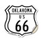 Signmission Oklahoma Route Marker Shield Sign Us 66, 12 inch X 12 inch, Vinyl Decal, 2PK SHI-D-2PACK-12-426 - alternate 1