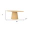 Homeroots 67" Natural Wood Double Pedestal Base Oval Dining Table 720669 - alternate 2
