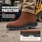 Handpoint 802 Mens 6 in Soft Toe Slip-On Work Boots-Water Resistant Crazy Horse Leather Safety Boots, 10.5 CRZ802D-10.5 - alternate 3