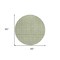 Homeroots 8' Green And Ivory Round Geometric Washable Indoor Outdoor Area Rug 595549 - alternate 2