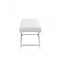 Homeroots 47in White and Silver Tufted Faux Leather Upholstered Dining Bench 473176 - alternate 3