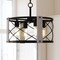 Vaxcel Burien 4-Light 18 in W Taupe Farmhouse Round Pendant Light Fixture with Cage Drum Shade P0365R - alternate 4