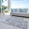 Homeroots 5' X 8' Gray And Ivory Abstract Washable Indoor Outdoor Area Rug 612744 - alternate 4