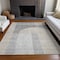 Homeroots 5' X 8' Silver Gray And Beige Geometric Washable Indoor Outdoor Area Rug 582729 - alternate 2