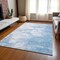 Homeroots 9' X 12' Sky Blue Denim Blue And Silver Abstract Washable Indoor Outdoor Area Rug 582222 - alternate 4