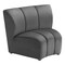 Homeroots 42" Black Velvet Modular Sofa 573987 - alternate 3