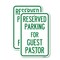 Signmission Reserved Parking for Guest Pastor, 18'' X 24'' 2 Signs, Heavy Gauge Aluminum, 2PK A-1824-2PACK-23102 - alternate 1