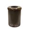 Mytcoat Trash Receptacle, Flat Lid, Liner, 32 Gal, Brown, Punched Steel, Textured Coating 804393 - alternate 1