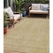 Homeroots 5' X 8' Gold And Beige Geometric Washable Indoor Outdoor Area Rug 594546 - alternate 1