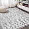 Jonathan Y Citta High-Low Pile Mediterranean Tile White/Black 5 ft. x 8 ft. Indoor/Outdoor Area Rug SBH102B-5 - alternate 2