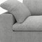Homeroots 120" Light Gray Linen Blend Modular Sofa 714571 - alternate 2