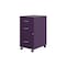 Space Solutions 14.25 in W 3 Drawer Mobile Vertical File Cabinet, Midnight Purple 25289 - alternate 2