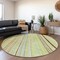 Homeroots 8' Sage Brown And Sky Blue Round Striped Washable Indoor Outdoor Area Rug 614949 - alternate 4