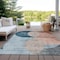 Homeroots 3' X 5' Rust Beige And Teal Blue Geometric Washable Indoor Outdoor Area Rug 604935 - alternate 2