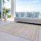 Homeroots 5' X 8' Terra Cotta Striped Washable Indoor Outdoor Area Rug 607987 - alternate 3