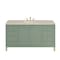 James Martin Vanities Chicago 60" Single Vanity, Smokey Celadon, w/ 3 CM Tajnar Eclos Top w/FreePower Wireless Charger 503-V60S-SC-FTJR - alternate 1