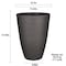L&G 21.9 in. H X 16 in. D Polyresin Speckle Tall Planter Charcoal PVC2016SCI - alternate 2