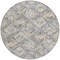 Homeroots 8' Gray And Brown Round Geometric Washable Indoor Outdoor Area Rug 609144 - alternate 2