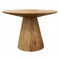 Homeroots 42" Natural Solid Wood Pedestal Base Round Top Dining Table 488681 - alternate 2