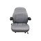 Uni Pro 441 Seat Top Assembly, With Armrests, Gray Vinyl 8384 - alternate 2