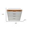 Homeroots 24" White Wood Lighted Mirrored Three Drawer Dresser 714449 - alternate 3