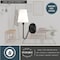 Vaxcel Briar 1 Light Matte Black Traditional Wall Sconce White Linen Shade W0474 - alternate 3