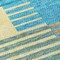 Homeroots 8' Teal Blue Orange And Sky Blue Round Striped Washable Indoor Outdoor Area Rug 613177 - alternate 3