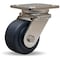 Hamilton Stainless Steel Workhorse Swivel Caster, 4" x 2" Nylast High Performance Cast Nylon Wheel S-WHS-4NYSB-SFB - alternate 1