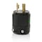 Leviton Locking Plug, L5-30P, 30 A, 125V AC, 2 Pole, Screw Terminals, Black 2611-PLB - alternate 1