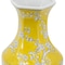 Homeroots 14" Yellow And White Chinoiserie Floral Porcelain Table Vase 565444 - alternate 2