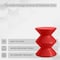 Leisuremod Aura Modern Side Table - Double Hourglass Design, ABS Plastic, Indoor/Outdoor Use AST15R - alternate 2