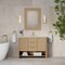 James Martin Vanities Solene 48" Single Vanity, Seaside Oak, w/ 3 CM Siberian Silestone Top D225-V48-SSO-3SFR - alternate 2