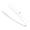 Smarty Had A Party 9" White Disposable Plastic Serving Tongs, 48PK 2549-WH-CASE - alternate 3