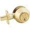 Steel Pro Polished Brass Double Cylinder Deadbolt DB972 - alternate 2