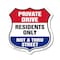 Signmission Private Driveway Shield Sign Private Dri, 18 Inch X 18 Inch, Plastic Sign SHI-P-18-436 - alternate 1