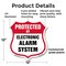 Signmission Security Alarm Shield Sign Protected By, 12 Inch X 12 Inch, Plastic Sign SHI-P-12-460 - alternate 2