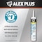 Dap Silicone Caulk, 10 oz, Cartridge, White, Silicone Base, ALEX PLUS 18152 - alternate 2