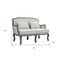 Homeroots 56in Cream And Gray Linen Loveseat and Toss Pillows 515737 - alternate 2