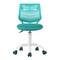 Homeroots Aqua and White Adjustable Height Swivel Rolling Office Chair 719301 - alternate 4
