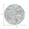 Homeroots 8' Lavender Mint Green And Ivory Round Geometric Washable Indoor Outdoor Area Rug 617940 - alternate 2