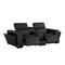 Homeroots 90in Black and Brown Italian Leather Power Reclining Loveseat With Storage 720554 - alternate 2