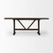 Homeroots 84" Dark Brown Solid Wood Trestle Base Oval Dining Table 604019 - alternate 3