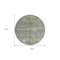 Homeroots 8' Sage And Gray Round Floral Washable Indoor Outdoor Area Rug 606220 - alternate 2