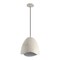 Jonathan Y Luella 11.75" 1-Light Bohemian Coastal Adjustable Plaster-Look Organic Scalloped Dome Metal LED Pend JYL9209A - alternate 4