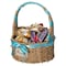 Wickerwise Small Seagrass Wicker Picnic Basket with Handle - Versatile Gift Basket with Blue Ribbon for New QI004720 - alternate 2