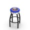 Holland Bar Stool Co 30" Blk Wrinkle New York Islanders Swivel Bar Stool, Chrome Ring L8B3C30NYIsln - alternate 1