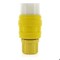 Leviton Watertight Straight Blade Connector, 6-20R, 20 A, 250V AC, 2 Pole, 3 Wire, Screw Terminals, Yellow 79W48-C - alternate 2