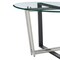 Homeroots 48" Clear And Black Glass And Iron Sled Base Round Top Dining Table 569433 - alternate 3