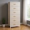 Homeroots 18" Blue and Black Steel and Fabric Six Drawer Chest 484695 - alternate 2